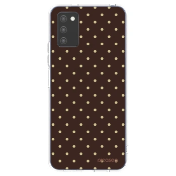 Husă pentru Samsung Galaxy A02s A025G - Vanilla Dots & Chocolate
