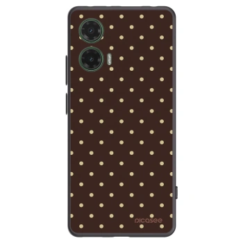 Picasee husă neagră din silicon pentru Motorola Moto G35 5G - Vanilla Dots & Chocolate