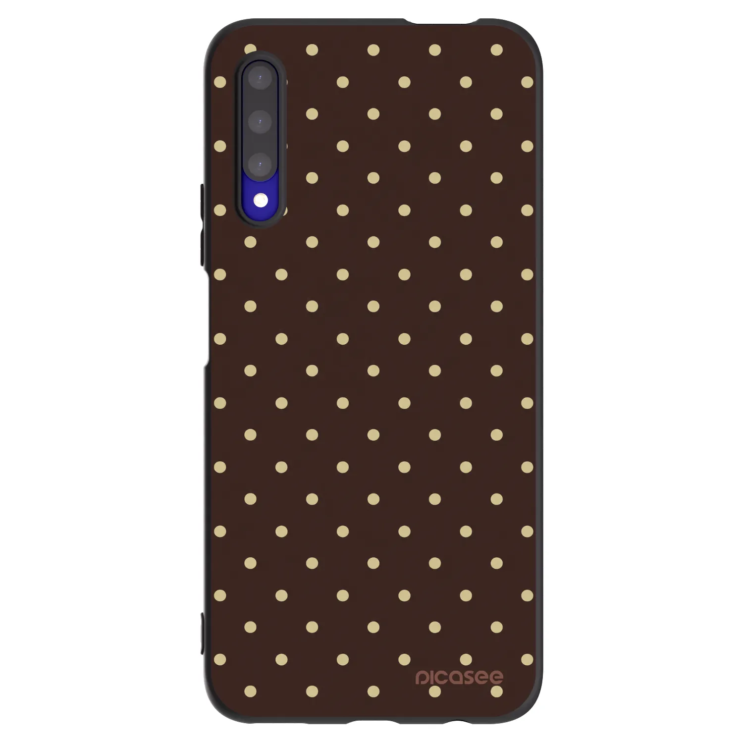 Picasee husă neagră din silicon pentru Honor 9X Pro - Vanilla Dots & Chocolate
