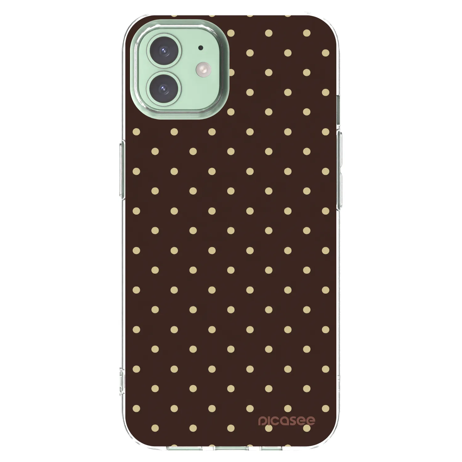 Picasee husă transparentă din silicon pentru Apple iPhone 12 - Vanilla Dots & Chocolate