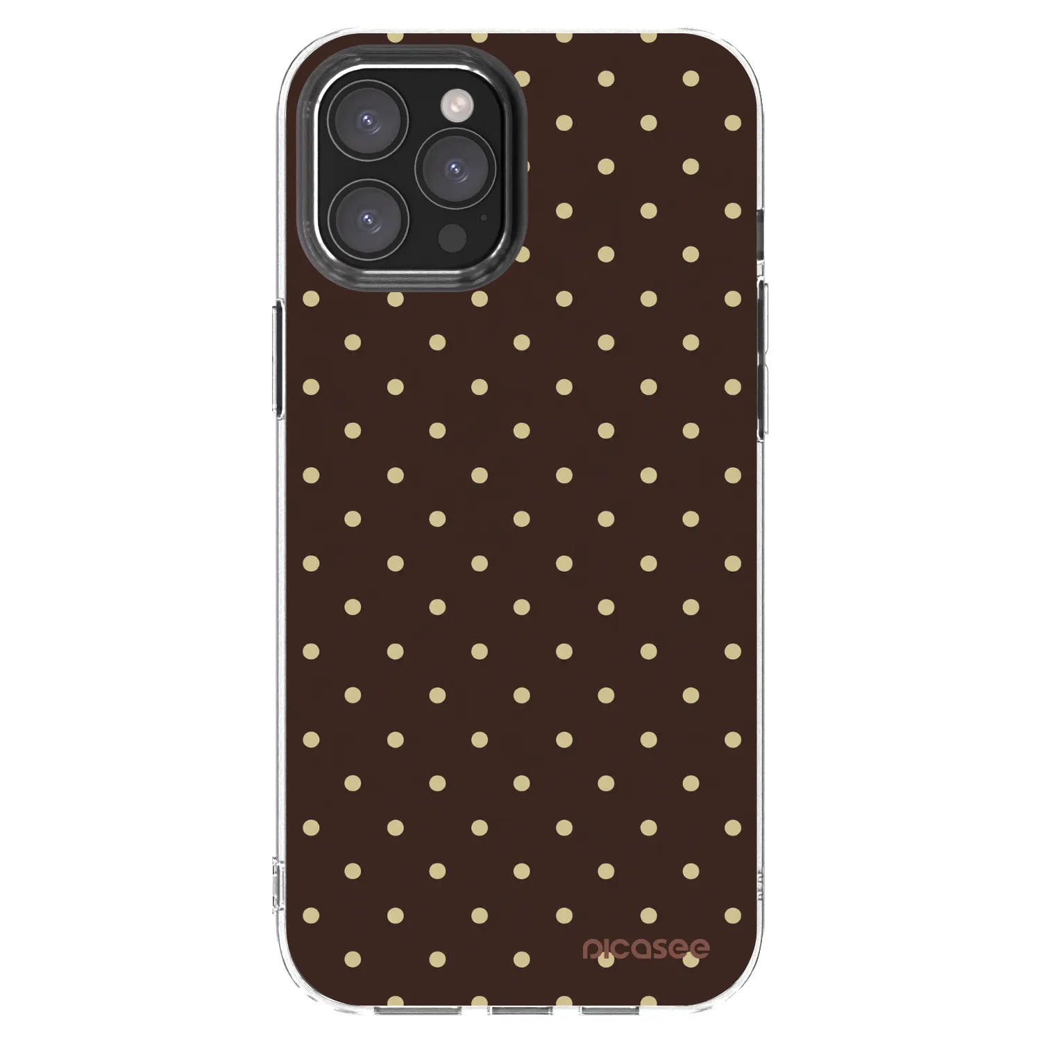 Picasee husă transparentă din silicon pentru Apple iPhone 12 Pro Max - Vanilla Dots & Chocolate