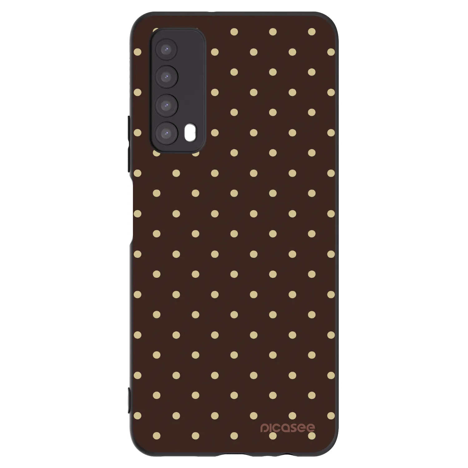 Picasee husă neagră din silicon pentru Huawei P Smart 2021 - Vanilla Dots & Chocolate