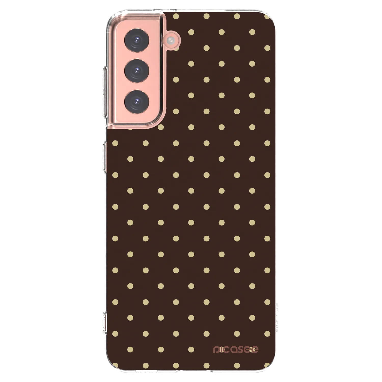 Picasee husă transparentă din silicon pentru Samsung Galaxy S21 5G G991B - Vanilla Dots & Chocolate