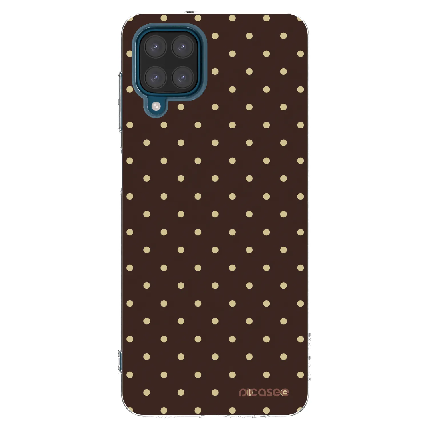 Picasee husă transparentă din silicon pentru Samsung Galaxy A12 A125F - Vanilla Dots & Chocolate