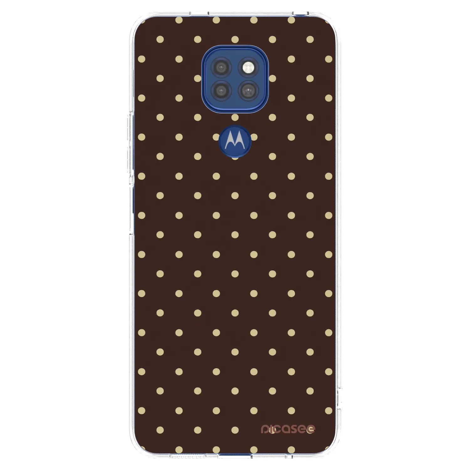 Picasee husă transparentă din silicon pentru Motorola Moto G9 Play - Vanilla Dots & Chocolate