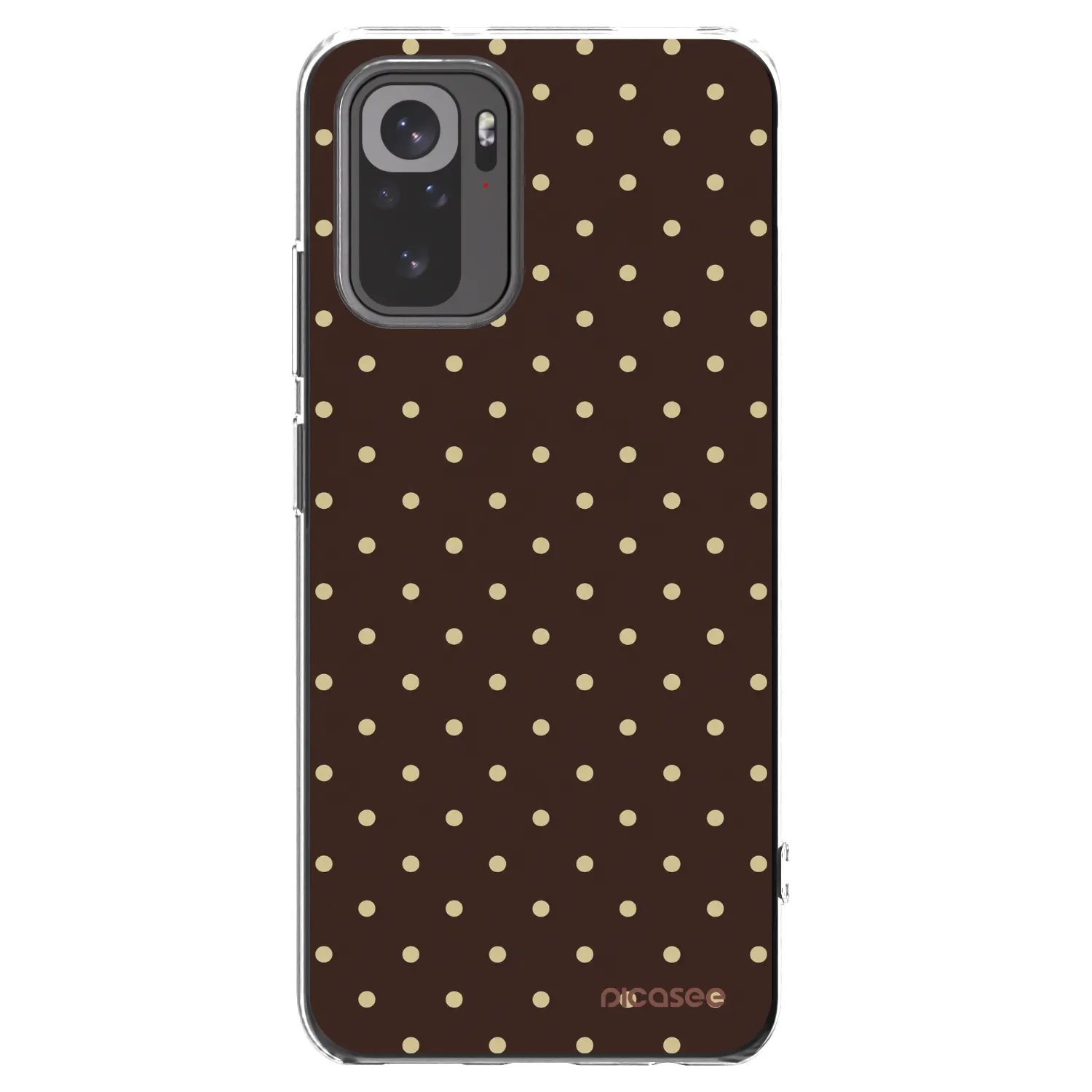 Picasee husă transparentă din silicon pentru Xiaomi Redmi Note 10 - Vanilla Dots & Chocolate