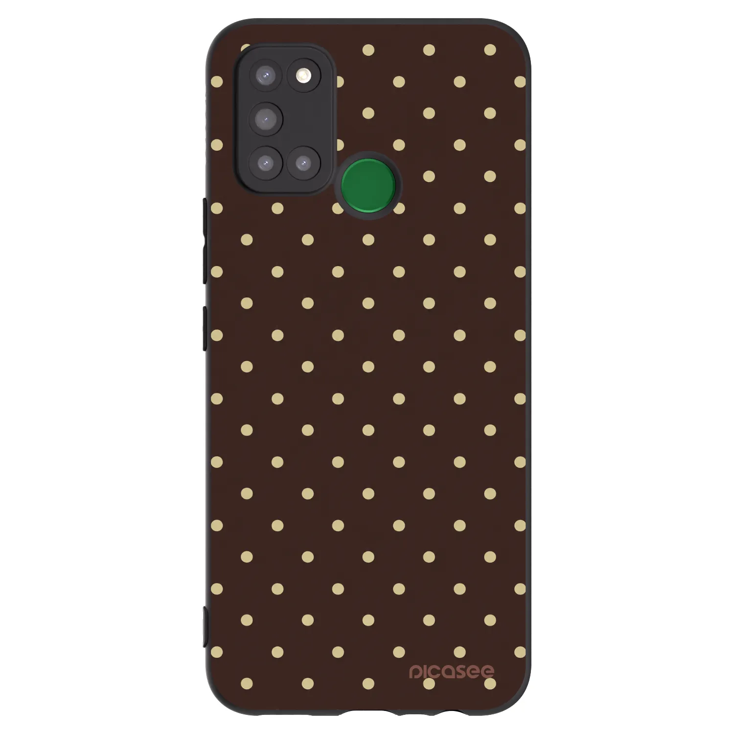 Picasee husă neagră din silicon pentru Realme 7i - Vanilla Dots & Chocolate