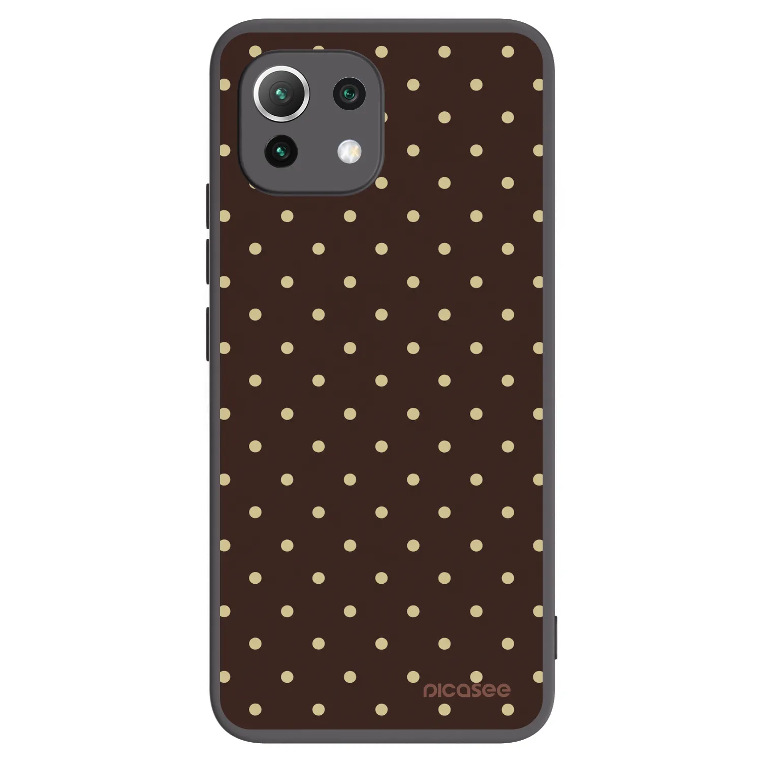 Picasee husă neagră din silicon pentru Xiaomi Mi 11 Lite - Vanilla Dots & Chocolate