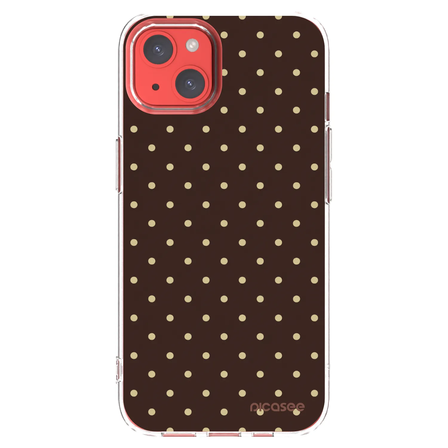 Picasee husă transparentă din silicon pentru Apple iPhone 13 - Vanilla Dots & Chocolate