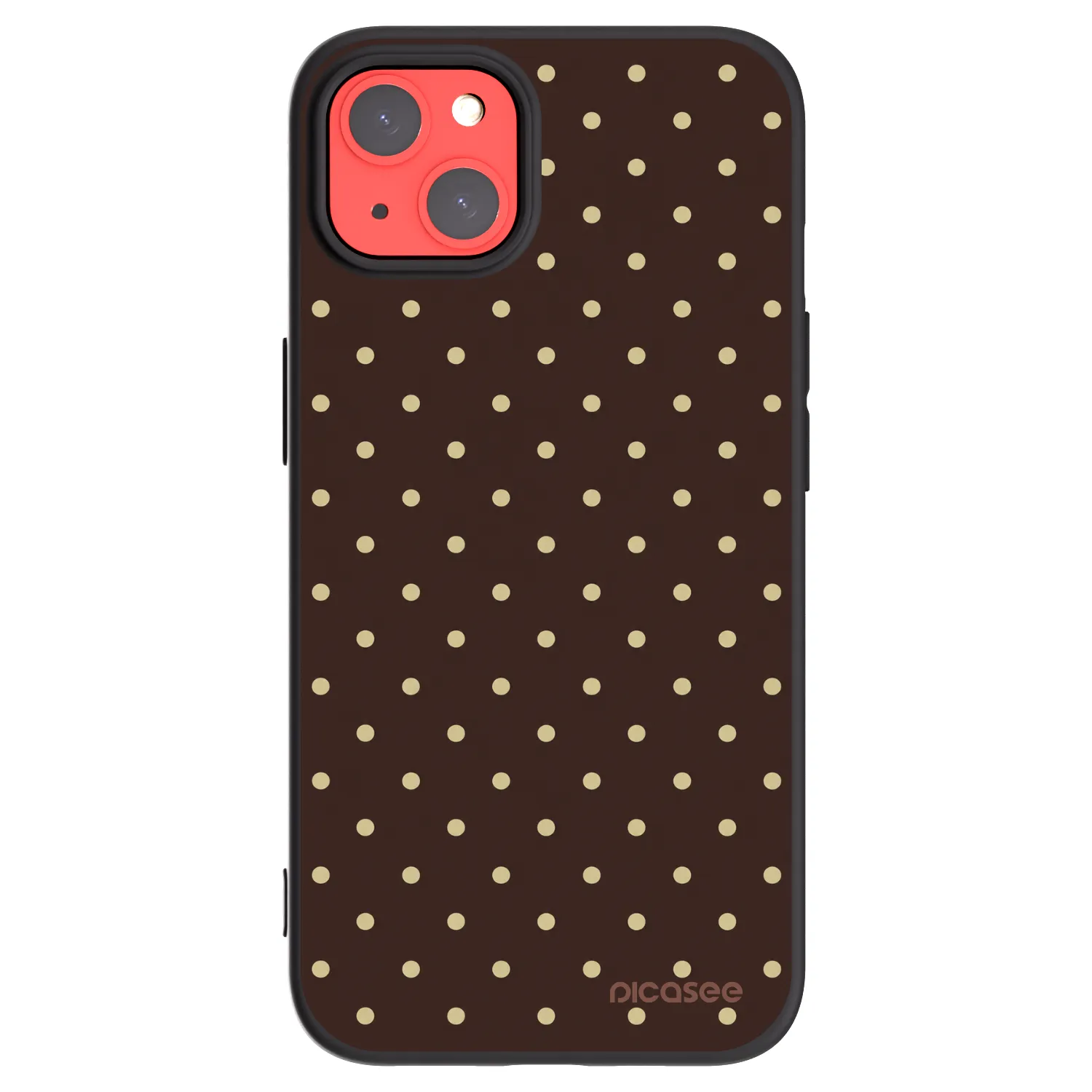 Picasee husă neagră din silicon pentru Apple iPhone 13 - Vanilla Dots & Chocolate