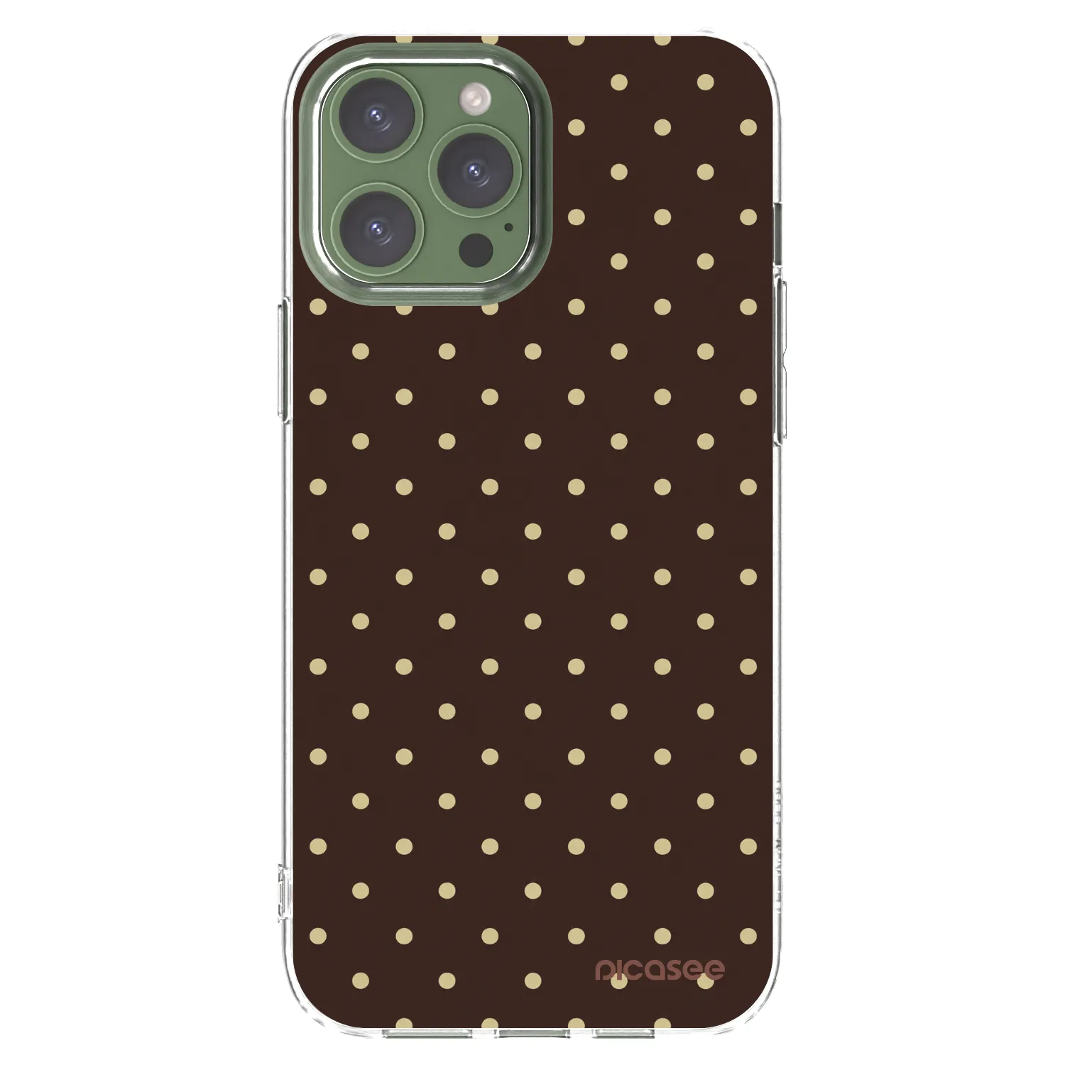 Picasee husă transparentă din silicon pentru Apple iPhone 13 Pro Max - Vanilla Dots & Chocolate