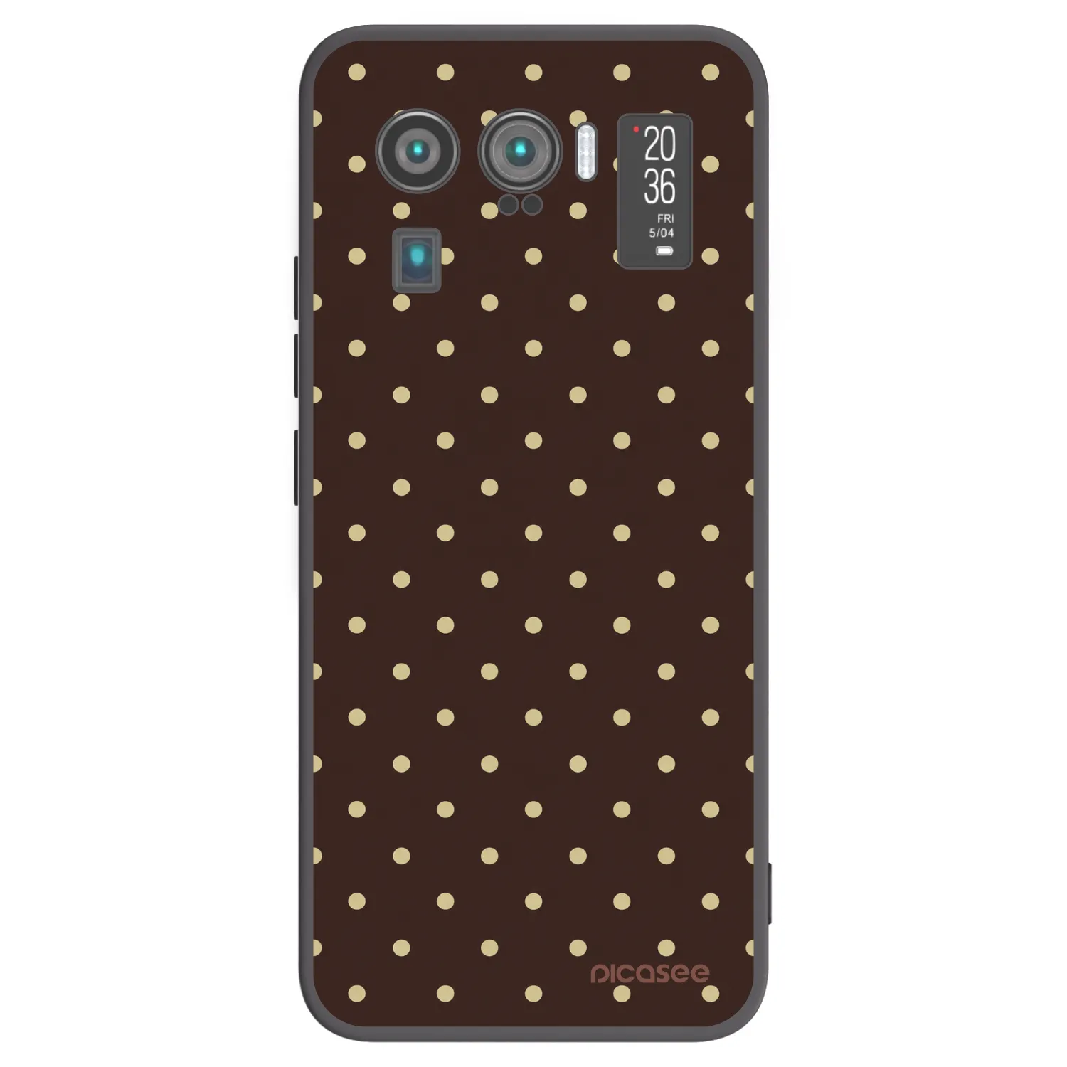 Picasee husă neagră din silicon pentru Xiaomi Mi 11 Ultra - Vanilla Dots & Chocolate