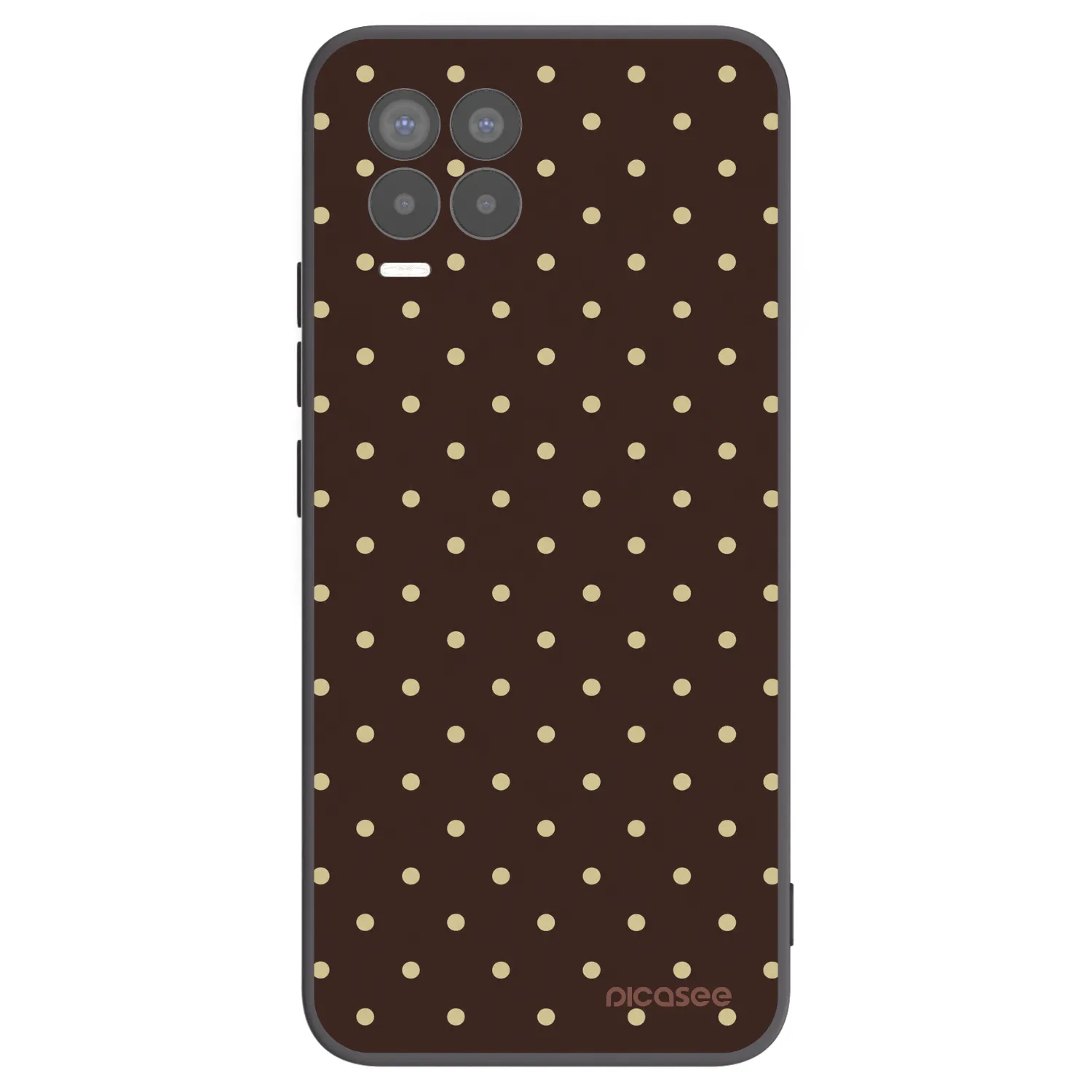 Picasee husă neagră din silicon pentru Realme 8 4G - Vanilla Dots & Chocolate