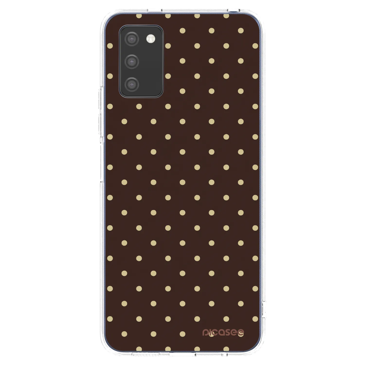 Picasee husă transparentă din silicon pentru Samsung Galaxy A02s A025G - Vanilla Dots & Chocolate