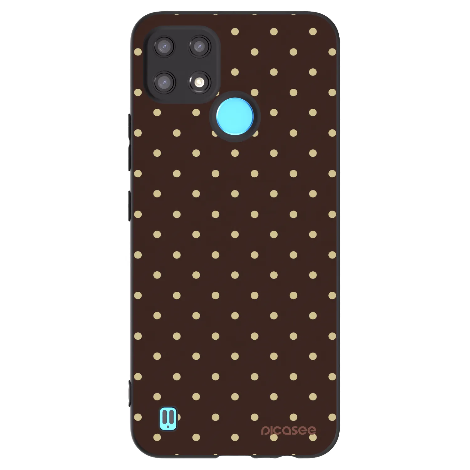 Picasee husă neagră din silicon pentru Realme C21 - Vanilla Dots & Chocolate