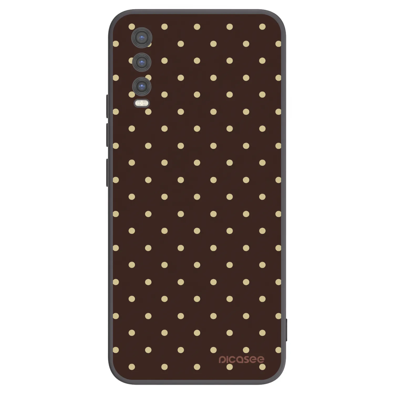 Picasee husă neagră din silicon pentru Vivo Y20s - Vanilla Dots & Chocolate