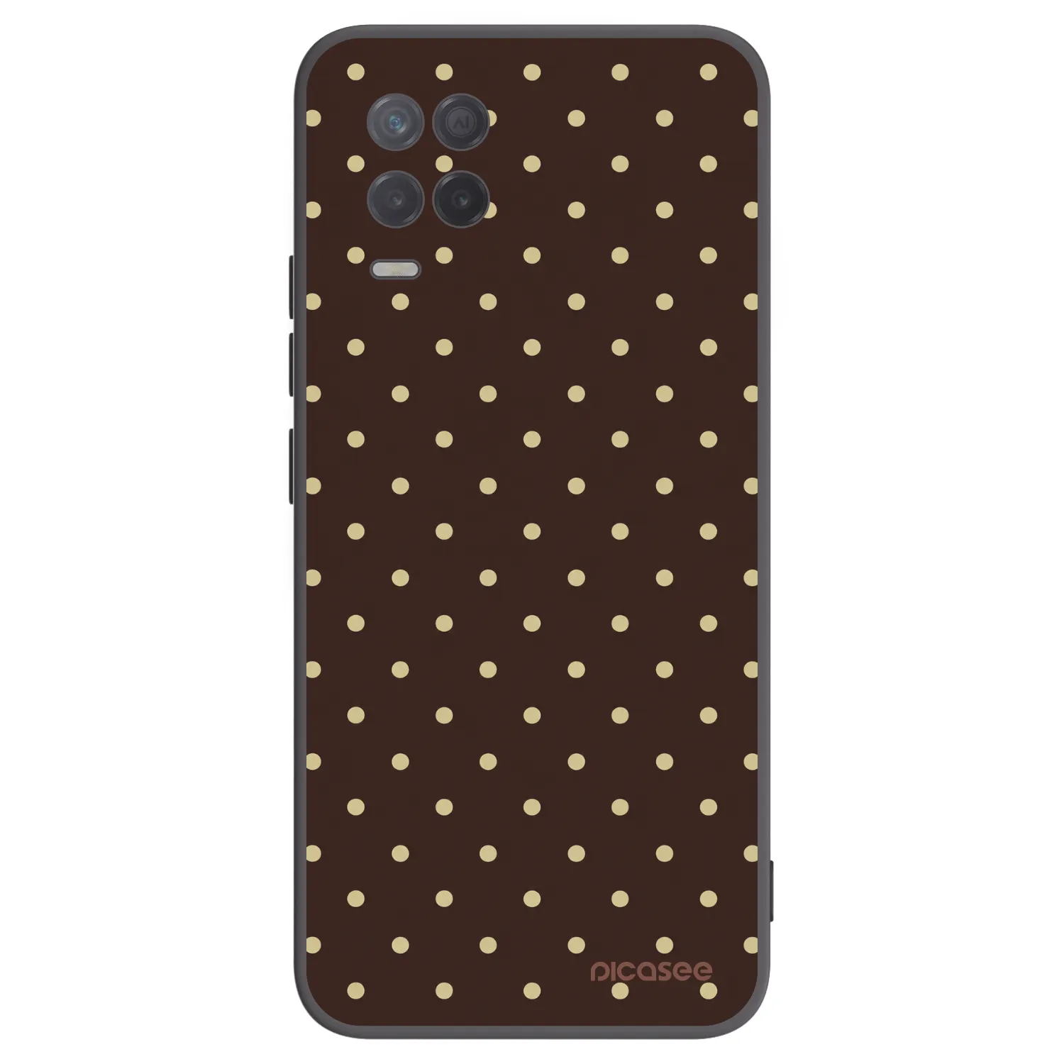 Picasee husă neagră din silicon pentru Realme 8 5G - Vanilla Dots & Chocolate