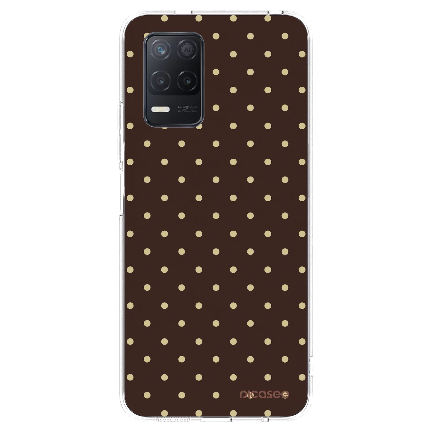 Picasee husă transparentă din silicon pentru Realme 8 5G - Vanilla Dots & Chocolate