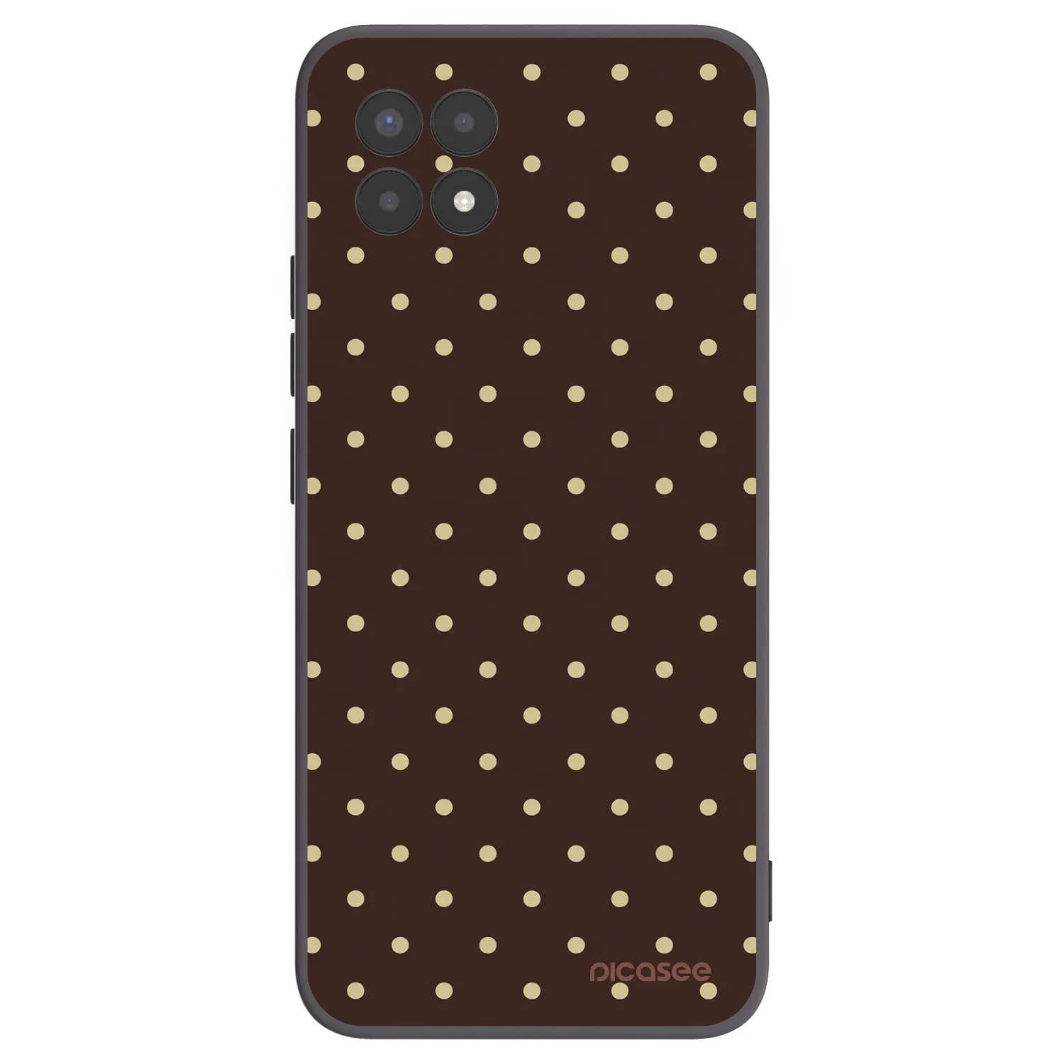 Picasee husă neagră din silicon pentru Realme 8i - Vanilla Dots & Chocolate