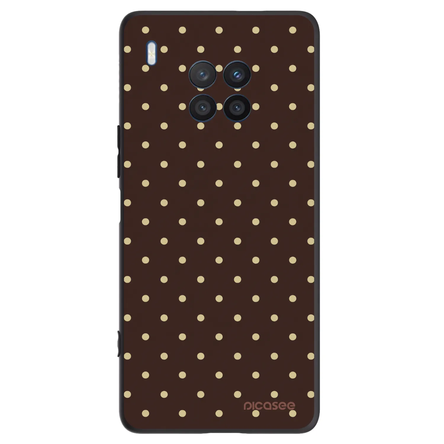 Picasee husă neagră din silicon pentru Honor 50 Lite - Vanilla Dots & Chocolate