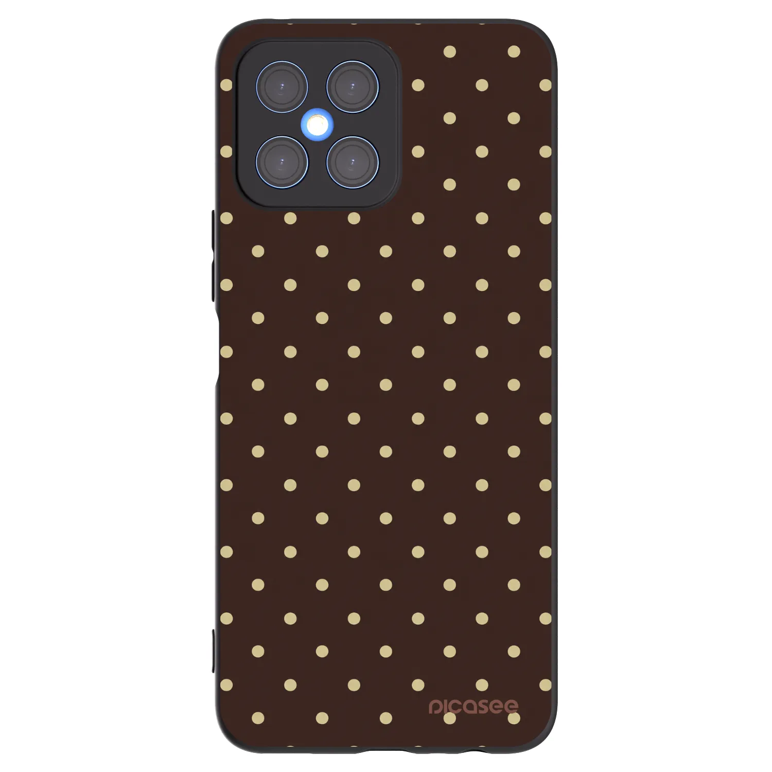 Picasee husă neagră din silicon pentru Honor X8 4G - Vanilla Dots & Chocolate
