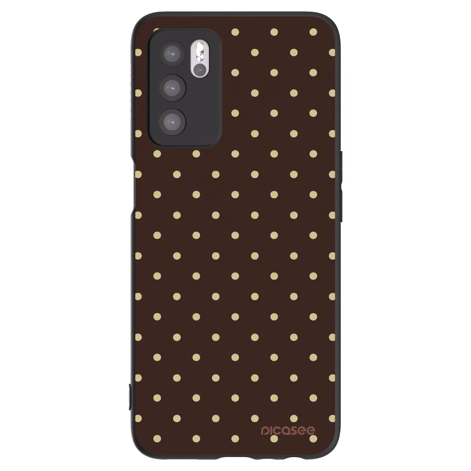 Picasee husă neagră din silicon pentru OPPO A16s - Vanilla Dots & Chocolate