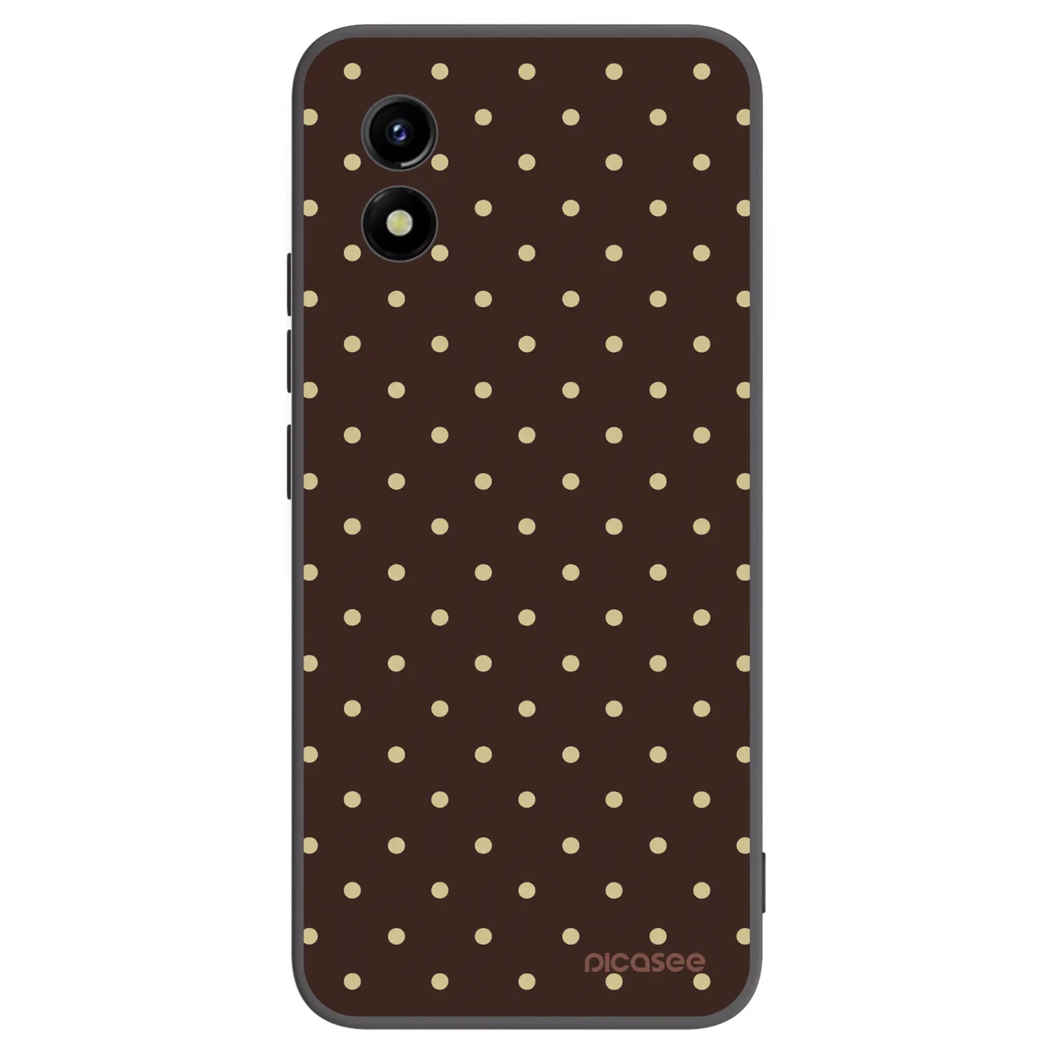 Picasee husă neagră din silicon pentru Vivo Y01 - Vanilla Dots & Chocolate