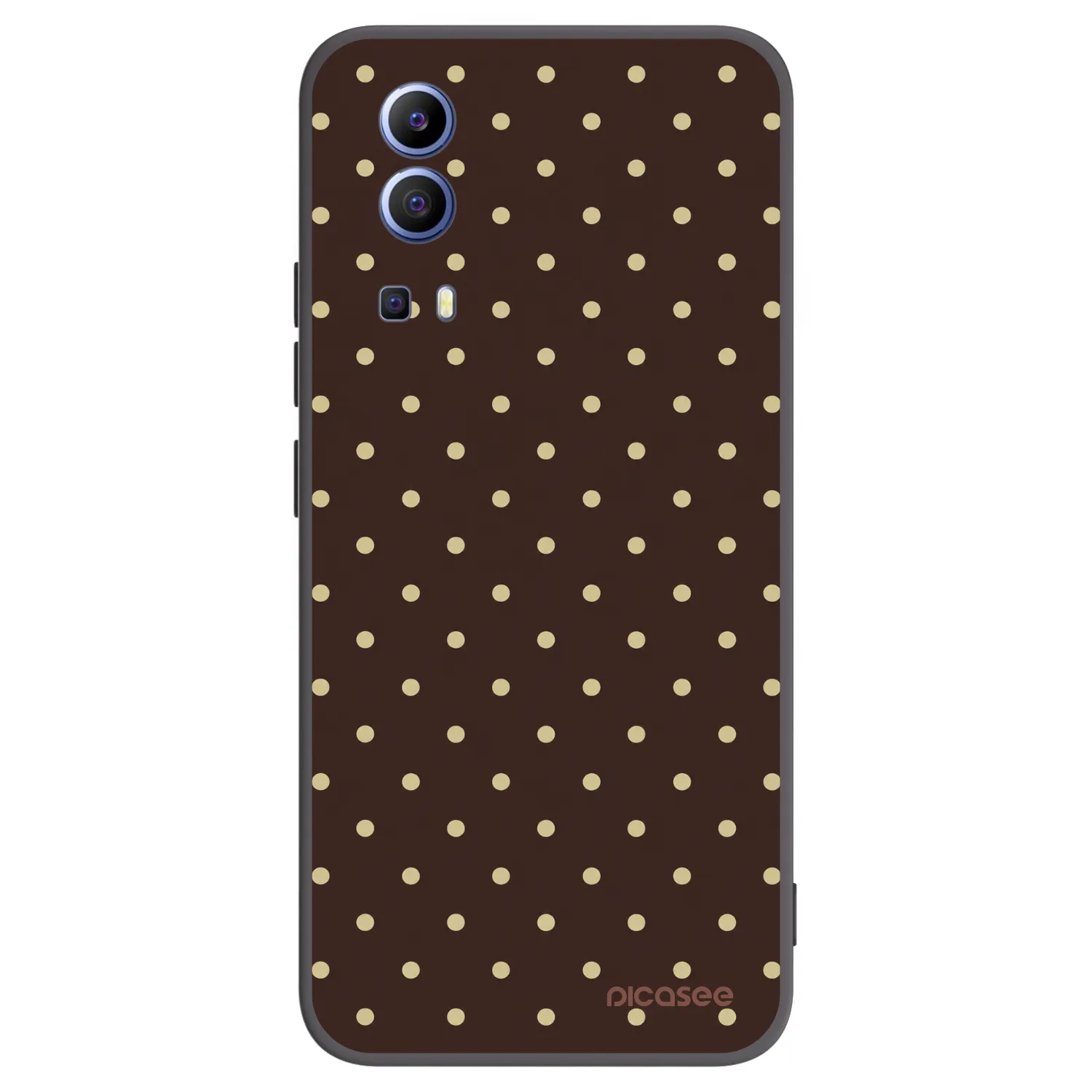 Picasee husă neagră din silicon pentru Vivo Y52 5G - Vanilla Dots & Chocolate