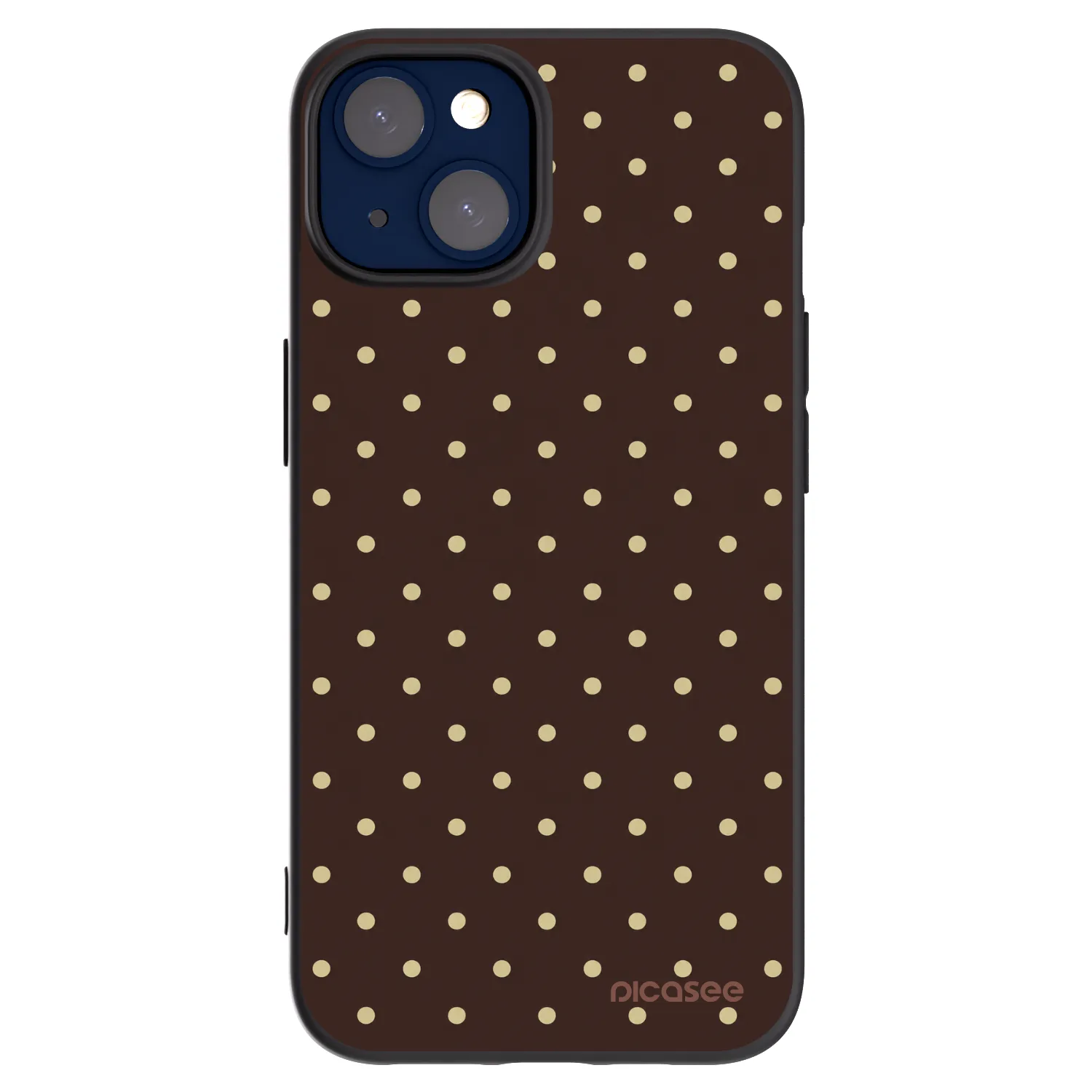 Picasee husă neagră din silicon pentru Apple iPhone 14 - Vanilla Dots & Chocolate
