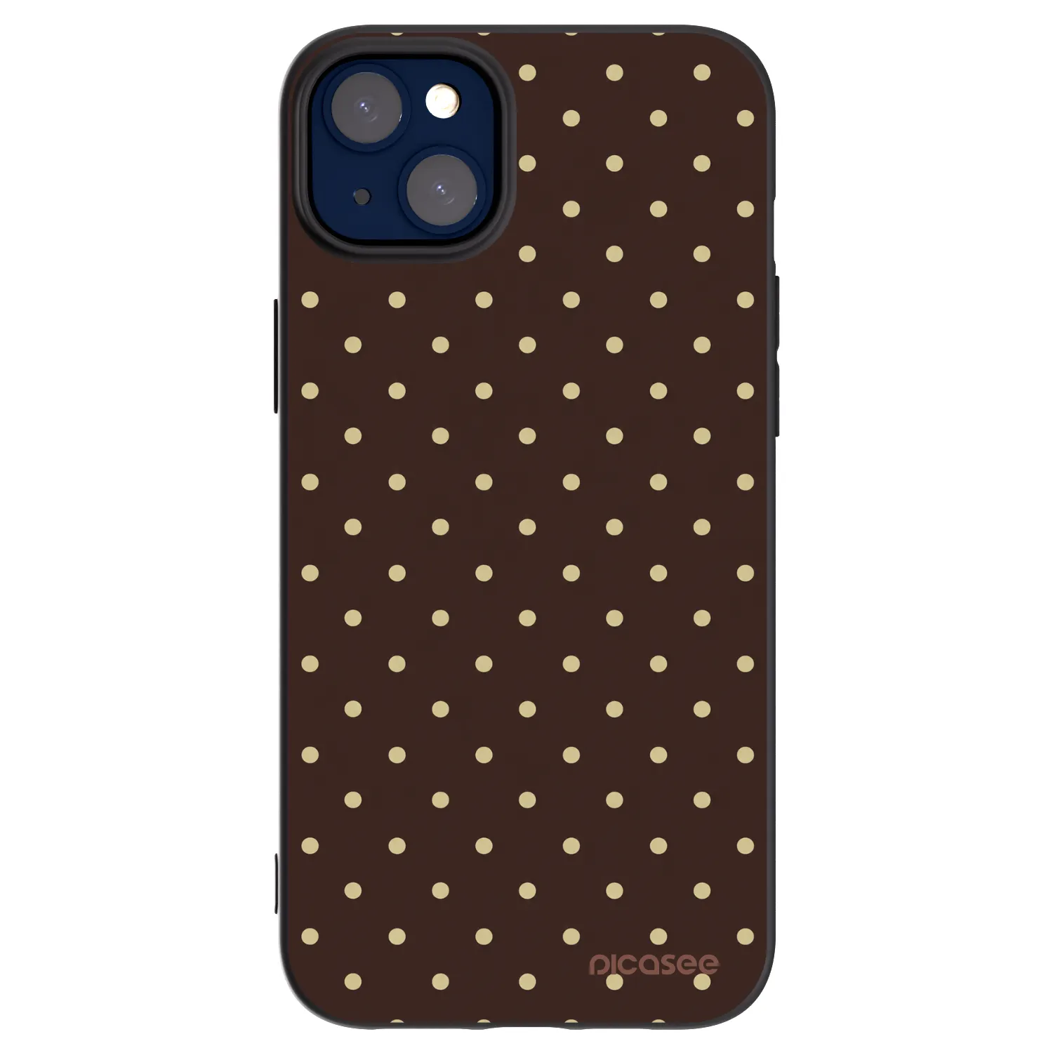 Picasee husă neagră din silicon pentru Apple iPhone 14 Plus - Vanilla Dots & Chocolate