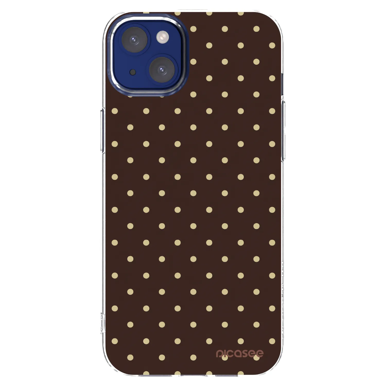 Picasee husă transparentă din silicon pentru Apple iPhone 14 Plus - Vanilla Dots & Chocolate