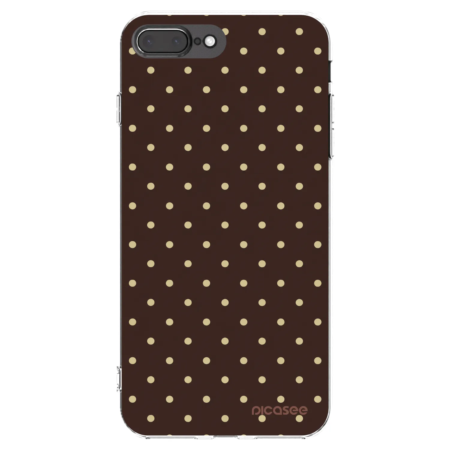 Picasee husă transparentă din silicon pentru Apple iPhone 8 Plus - Vanilla Dots & Chocolate