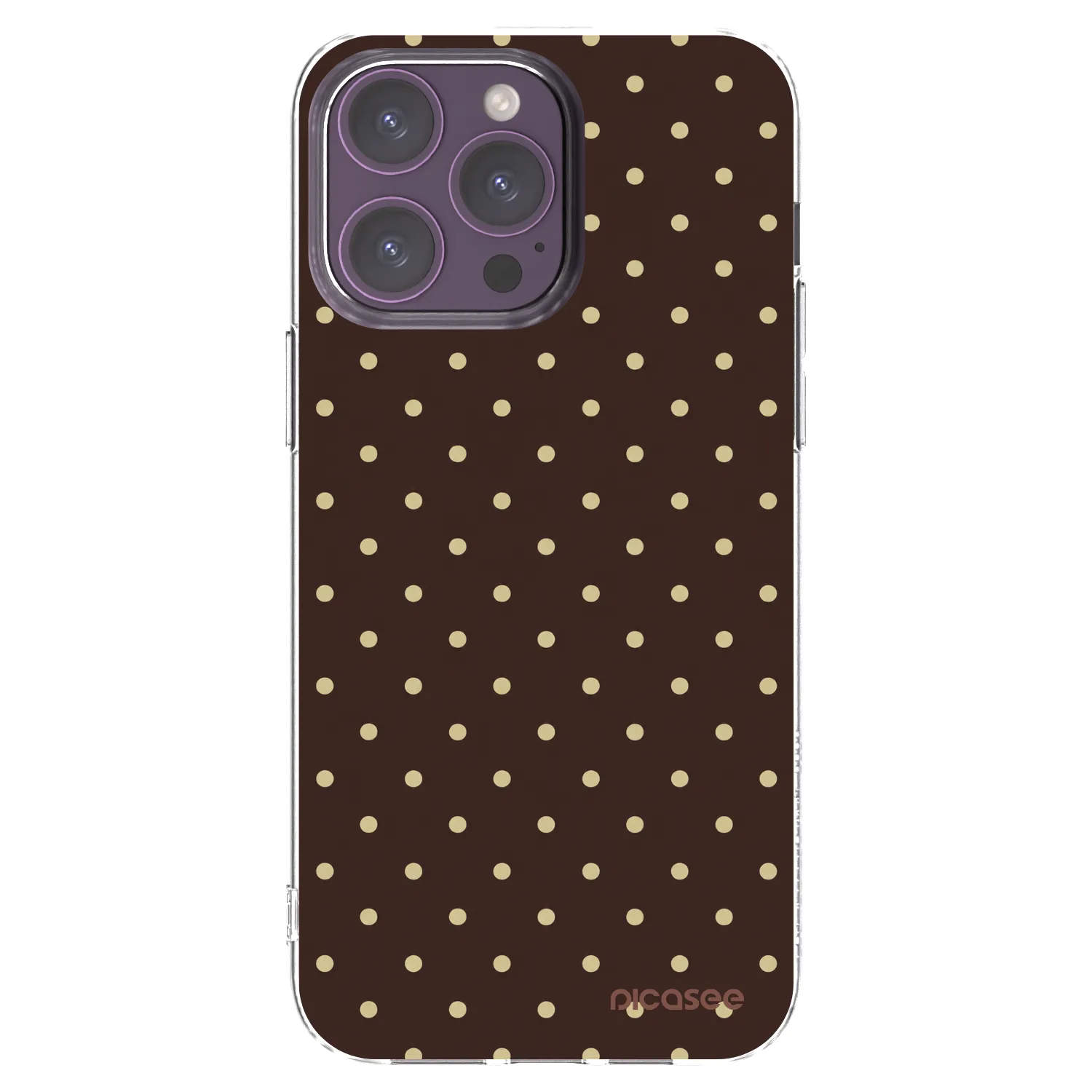 Picasee husă transparentă din silicon pentru Apple iPhone 14 Pro Max - Vanilla Dots & Chocolate
