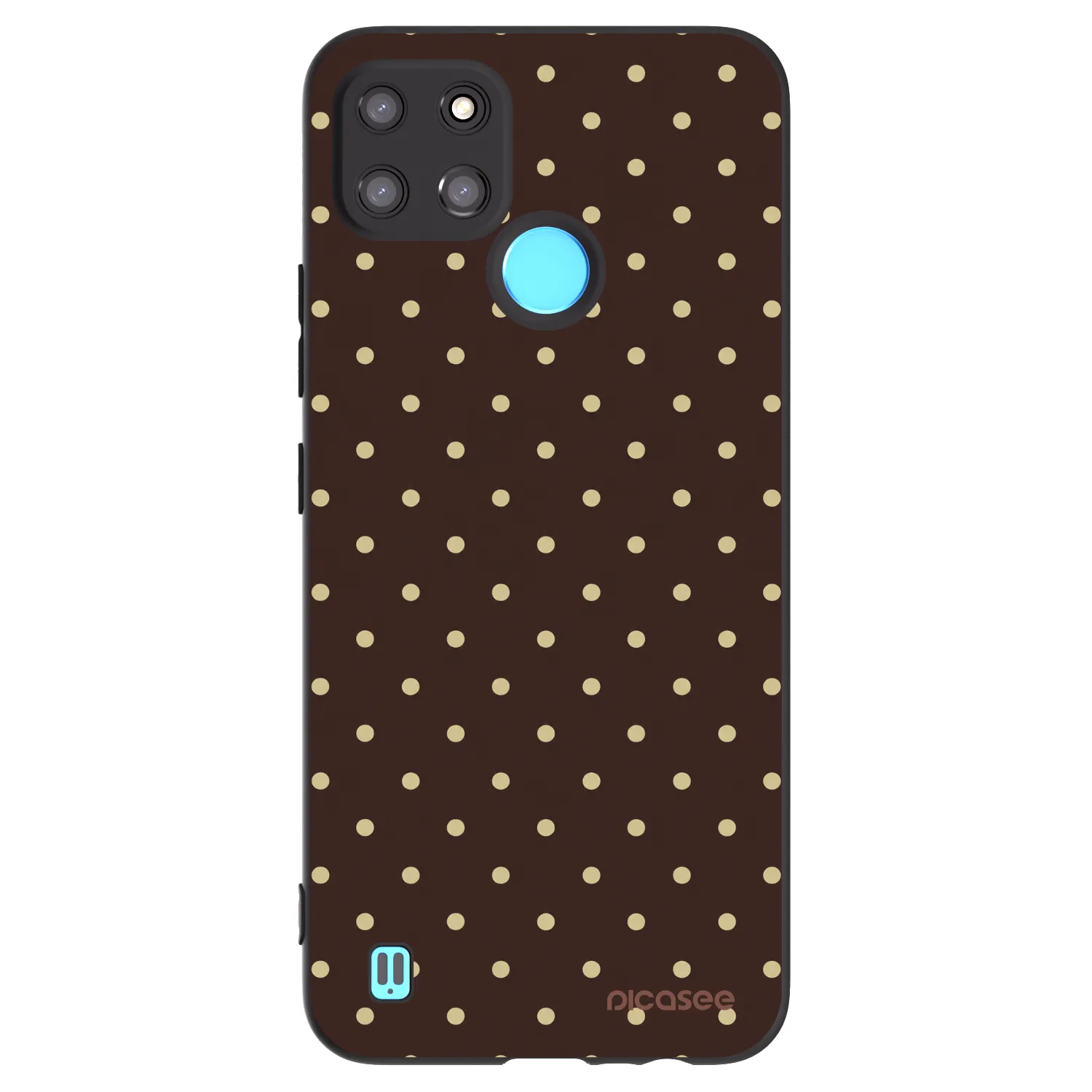 Picasee husă neagră din silicon pentru Realme C21Y - Vanilla Dots & Chocolate