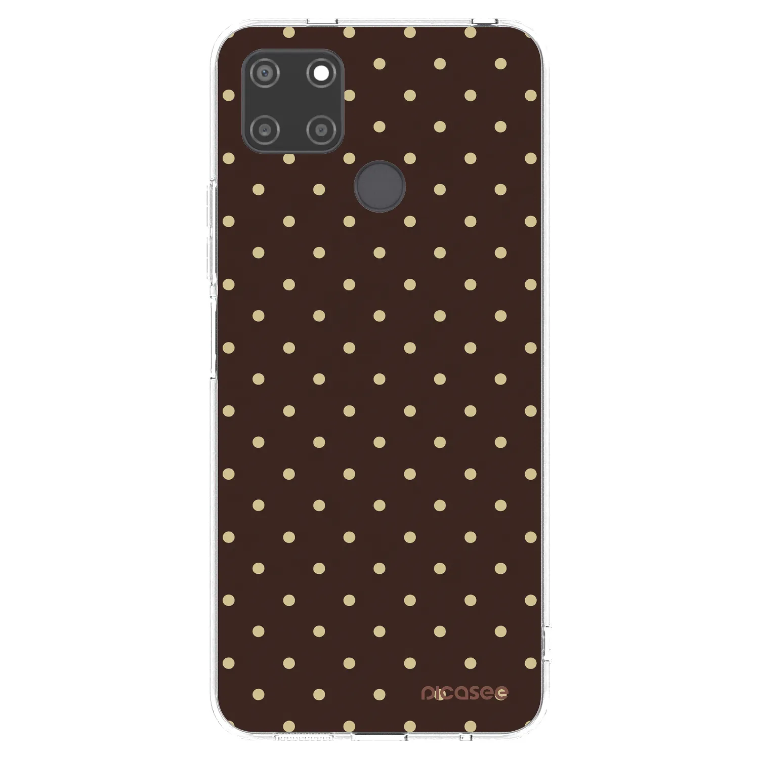 Picasee husă transparentă din silicon pentru Realme C21Y - Vanilla Dots & Chocolate