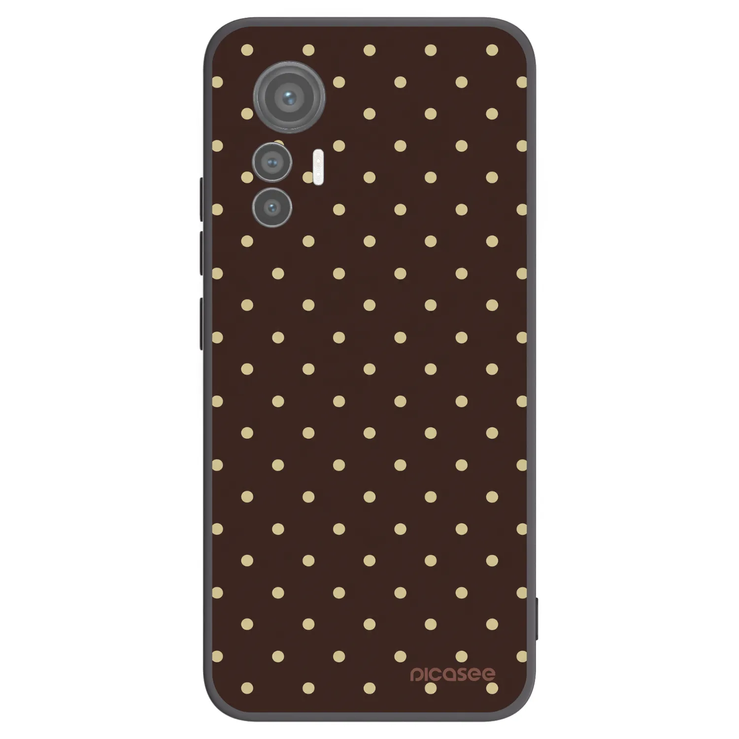 Picasee husă neagră din silicon pentru Xiaomi 12 Lite - Vanilla Dots & Chocolate