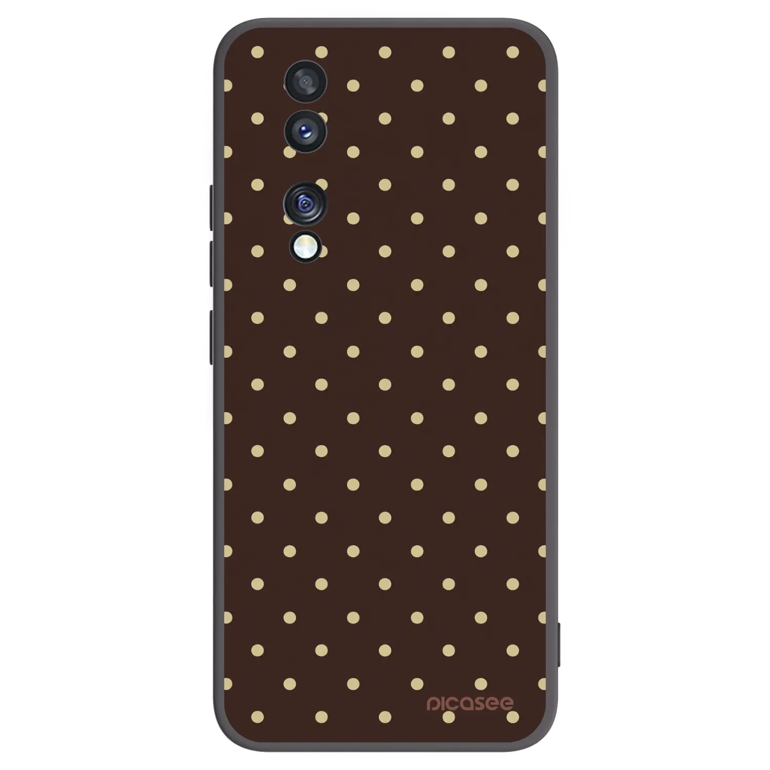 Picasee husă neagră din silicon pentru Honor 70 - Vanilla Dots & Chocolate