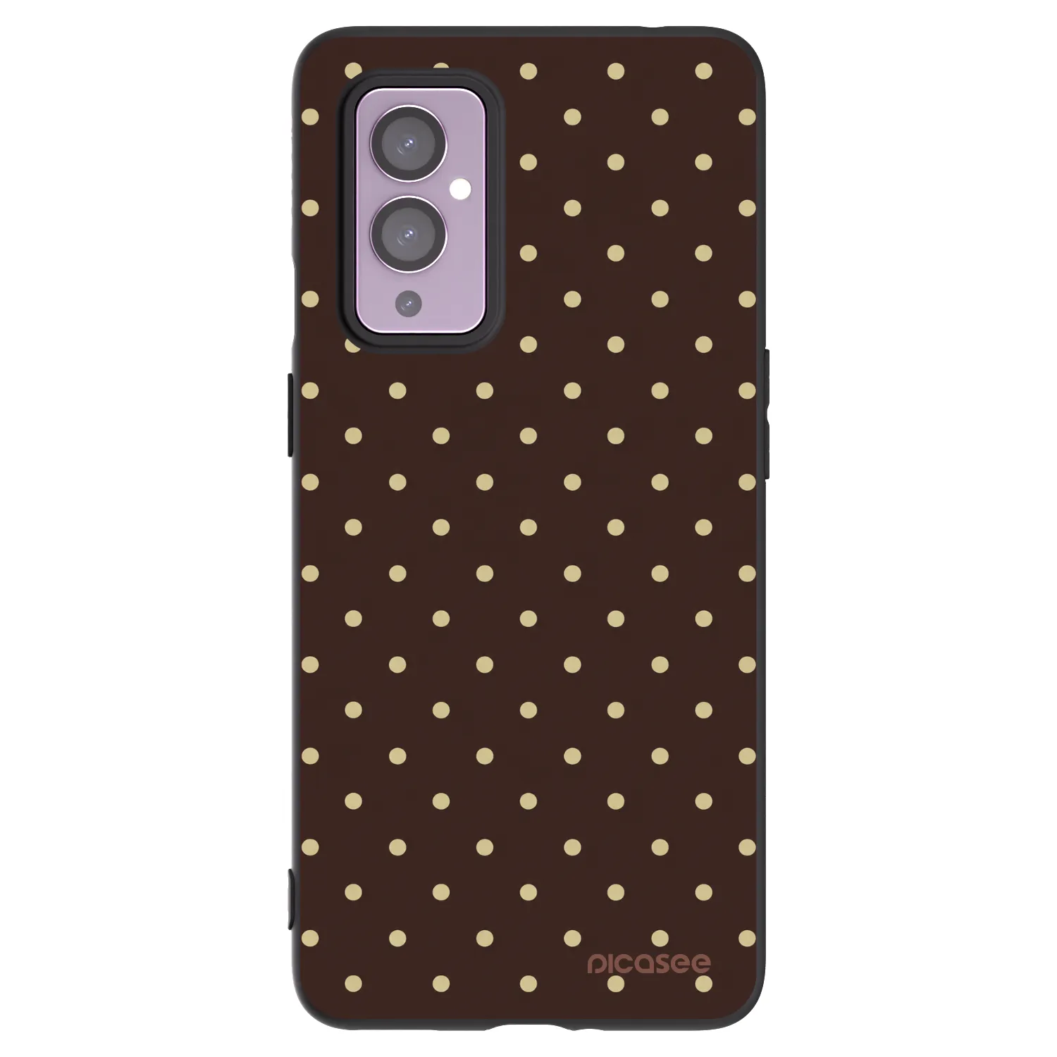 Picasee husă neagră din silicon pentru OnePlus 9 - Vanilla Dots & Chocolate