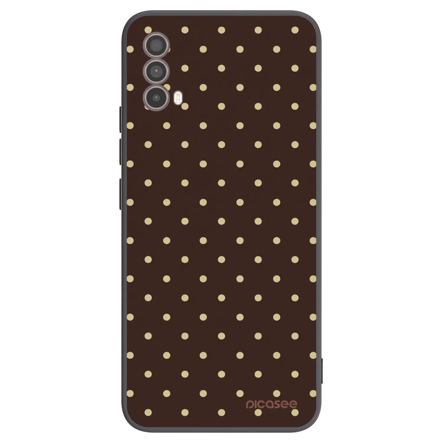 Picasee husă neagră din silicon pentru Motorola Moto E40 - Vanilla Dots & Chocolate