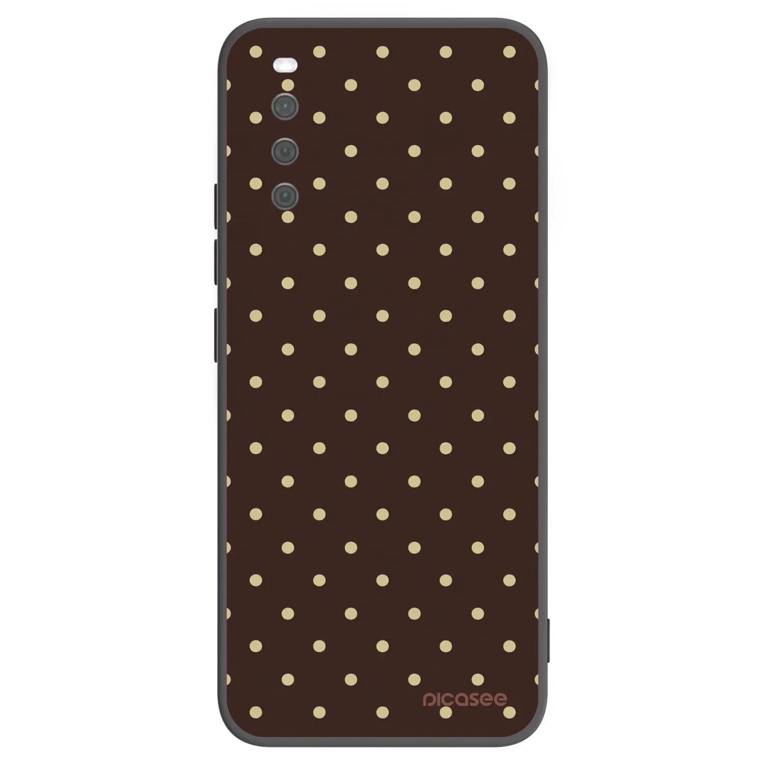 Picasee husă neagră din silicon pentru Sony Xperia 10 III - Vanilla Dots & Chocolate