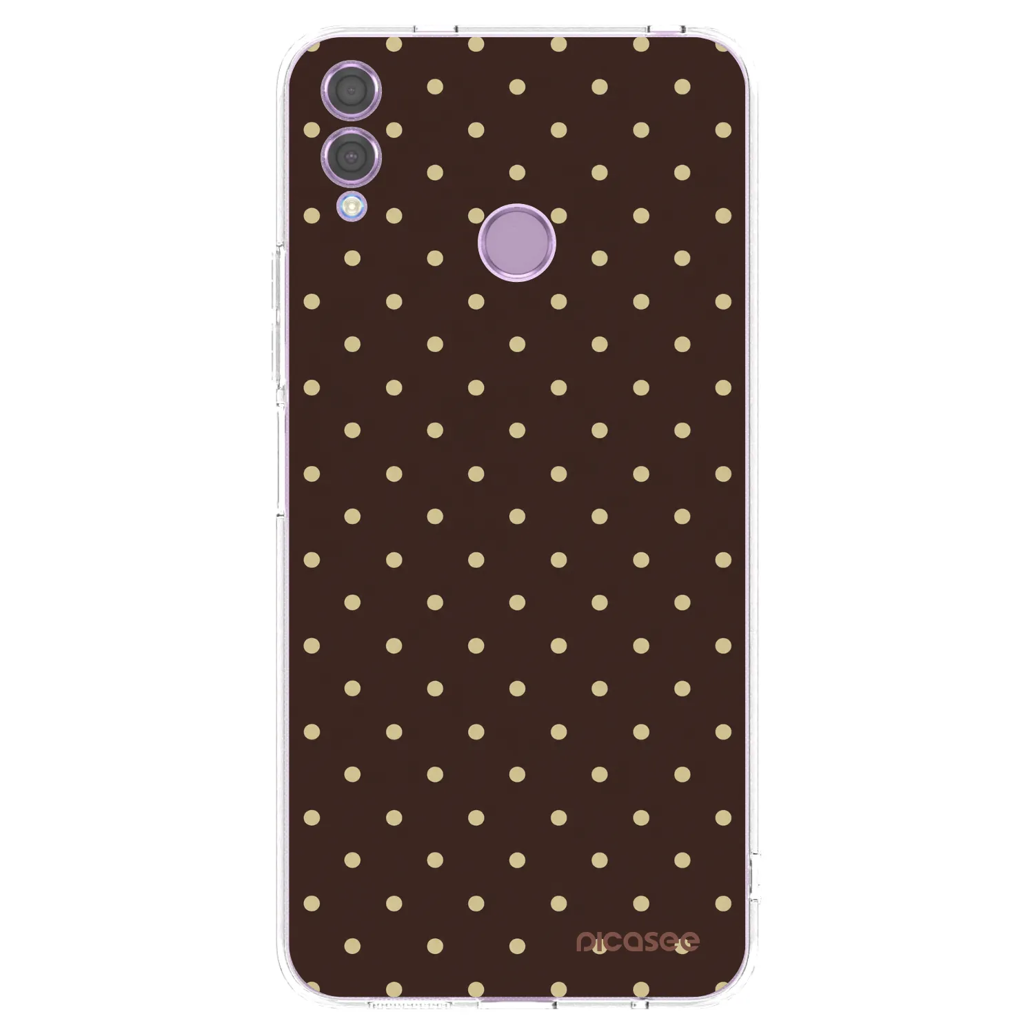 Picasee husă transparentă din silicon pentru Honor 8X - Vanilla Dots & Chocolate