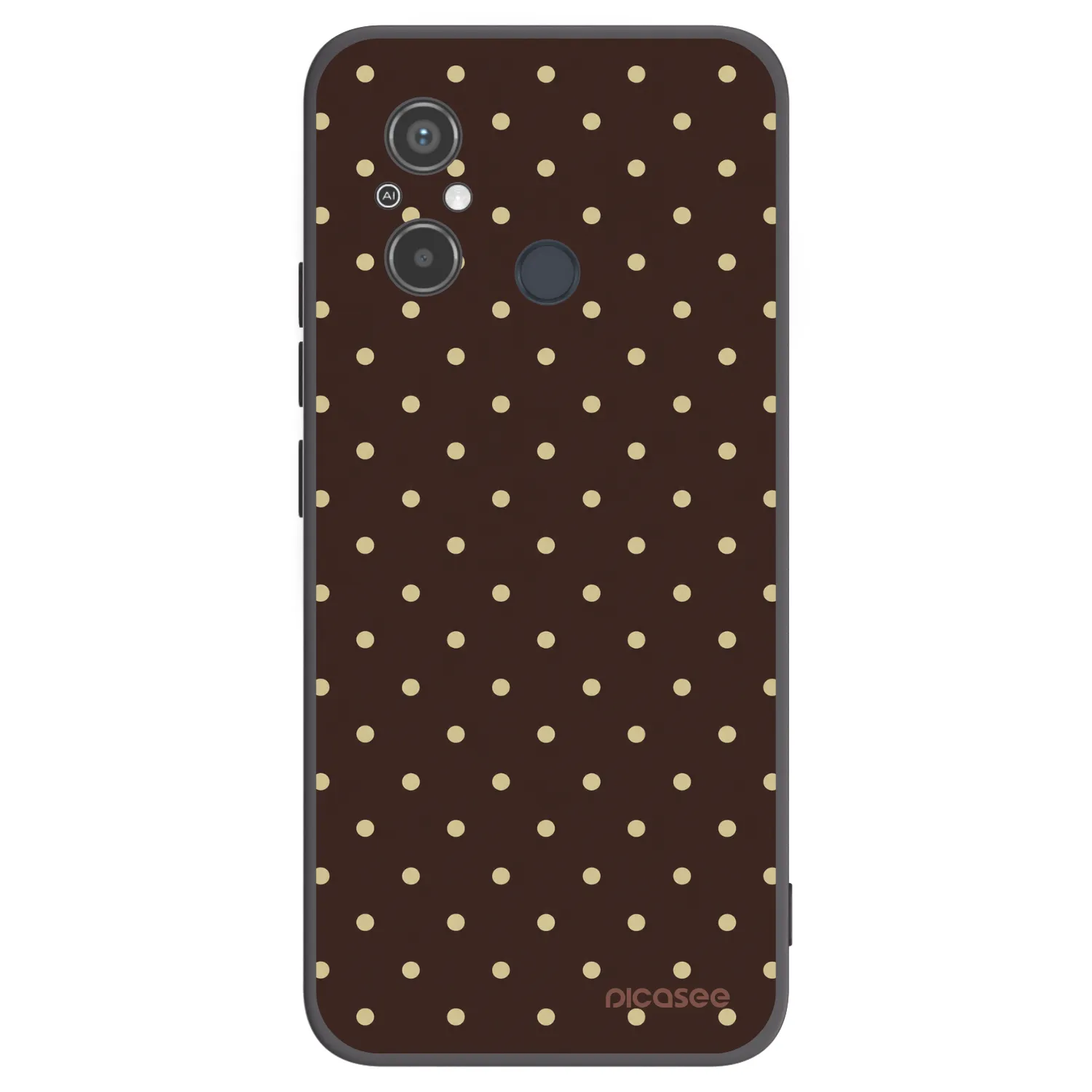 Picasee husă neagră din silicon pentru Xiaomi Redmi 12C - Vanilla Dots & Chocolate