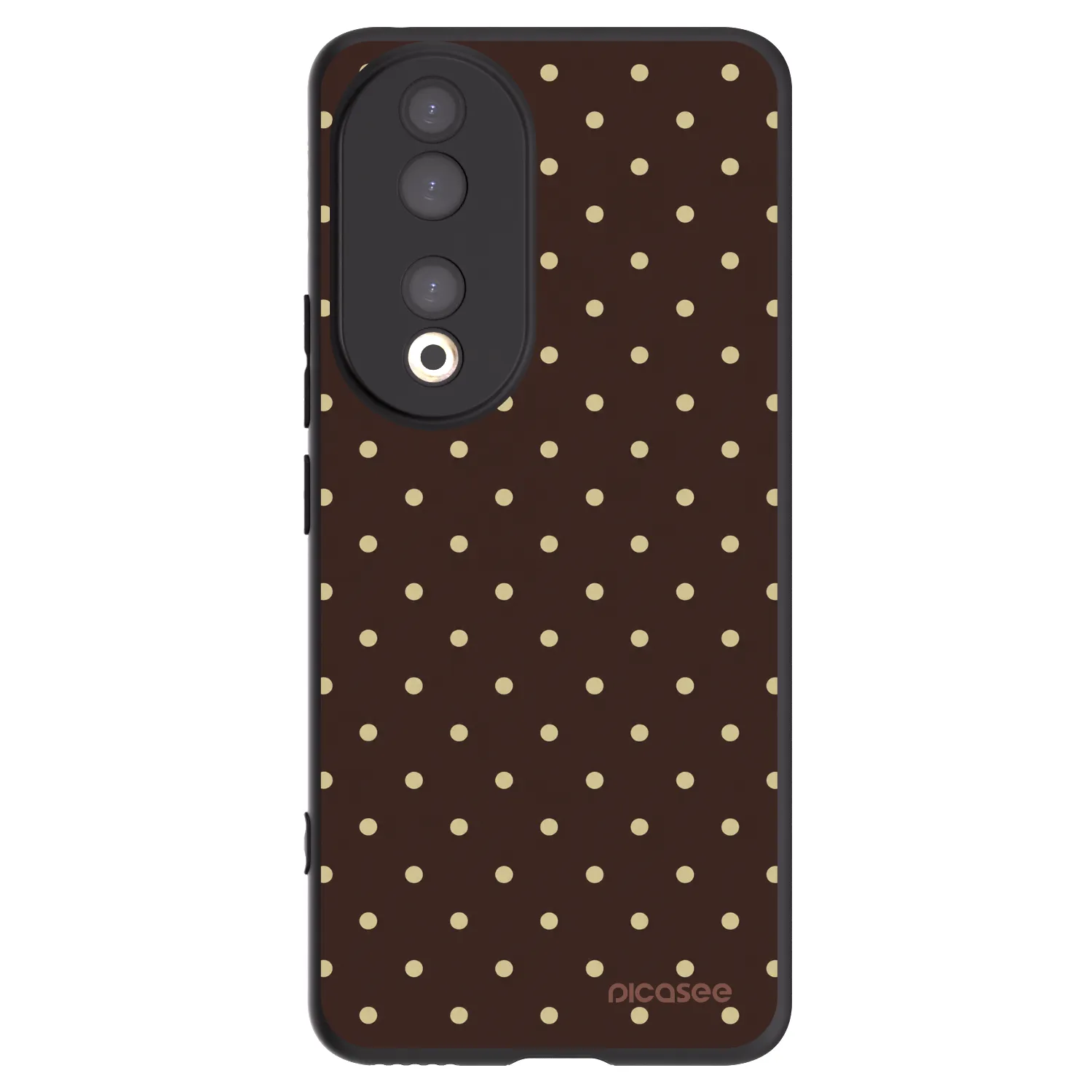 Picasee husă neagră din silicon pentru Honor 90 5G - Vanilla Dots & Chocolate