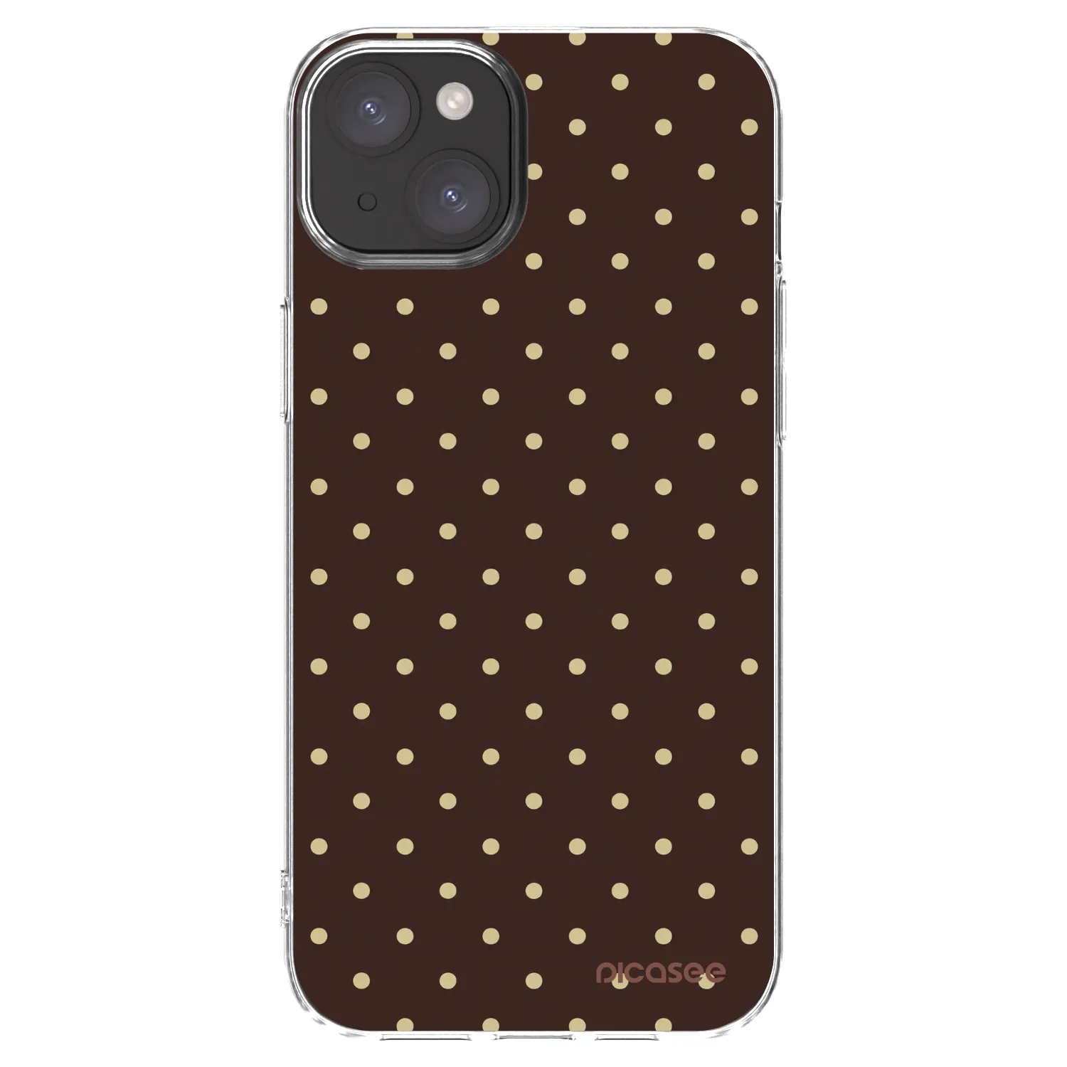 Picasee husă transparentă din silicon pentru Apple iPhone 15 Plus - Vanilla Dots & Chocolate
