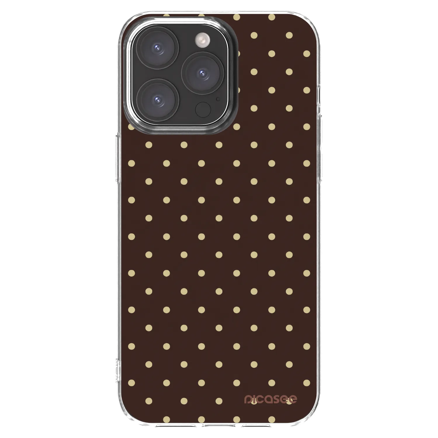 Picasee husă transparentă din silicon pentru Apple iPhone 15 Pro Max - Vanilla Dots & Chocolate