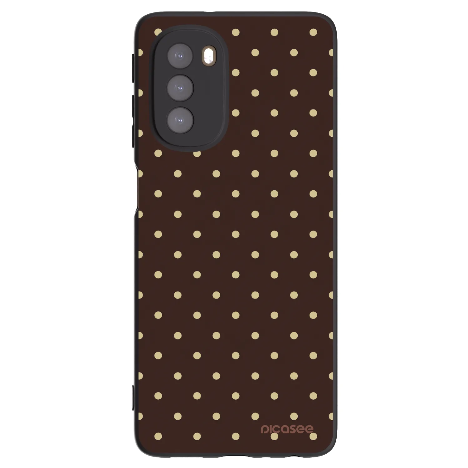 Picasee husă neagră din silicon pentru Motorola Moto G51 - Vanilla Dots & Chocolate