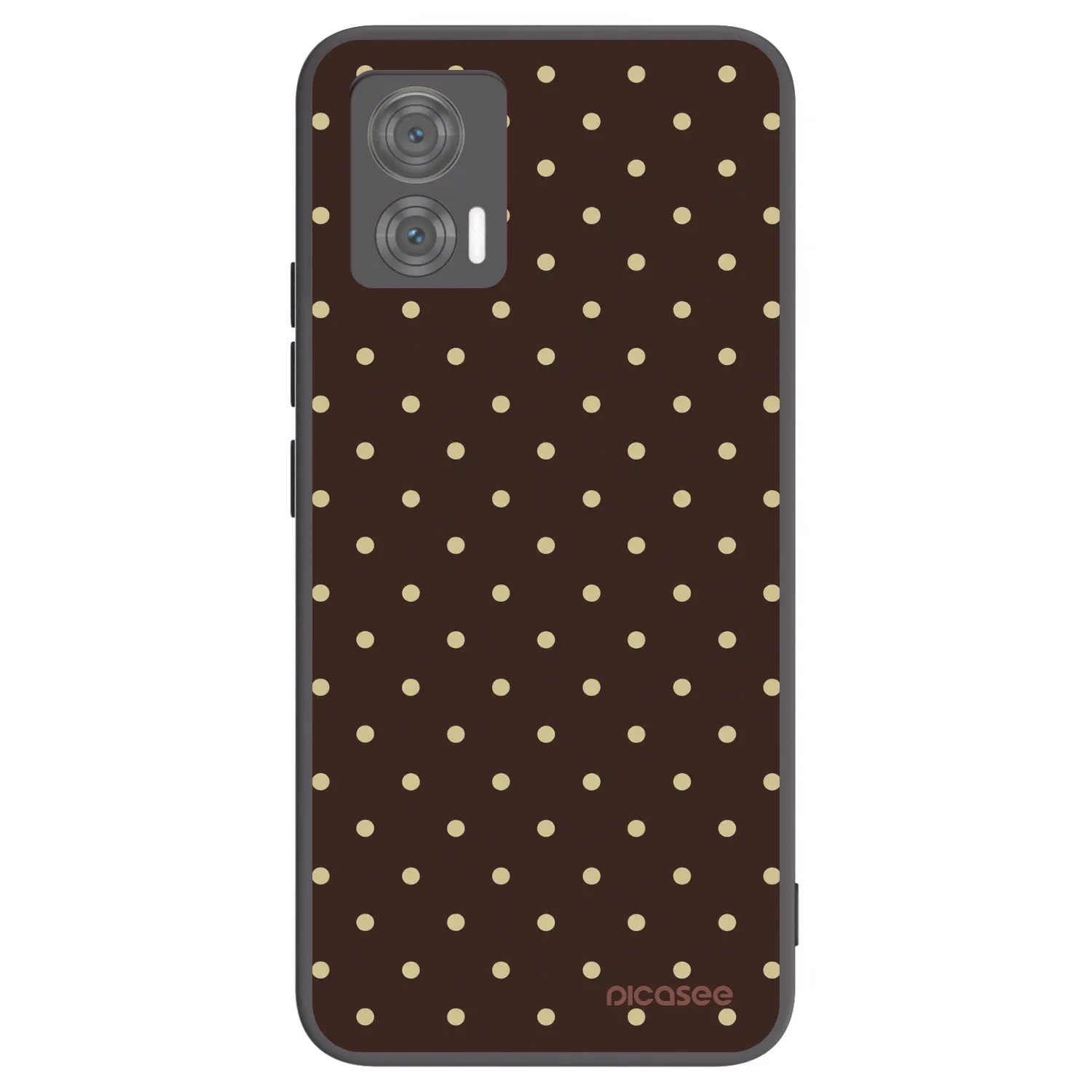 Picasee husă neagră din silicon pentru Motorola Edge 30 Neo - Vanilla Dots & Chocolate