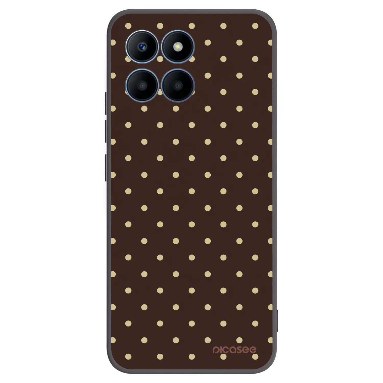 Picasee husă neagră din silicon pentru Honor 70 Lite - Vanilla Dots & Chocolate