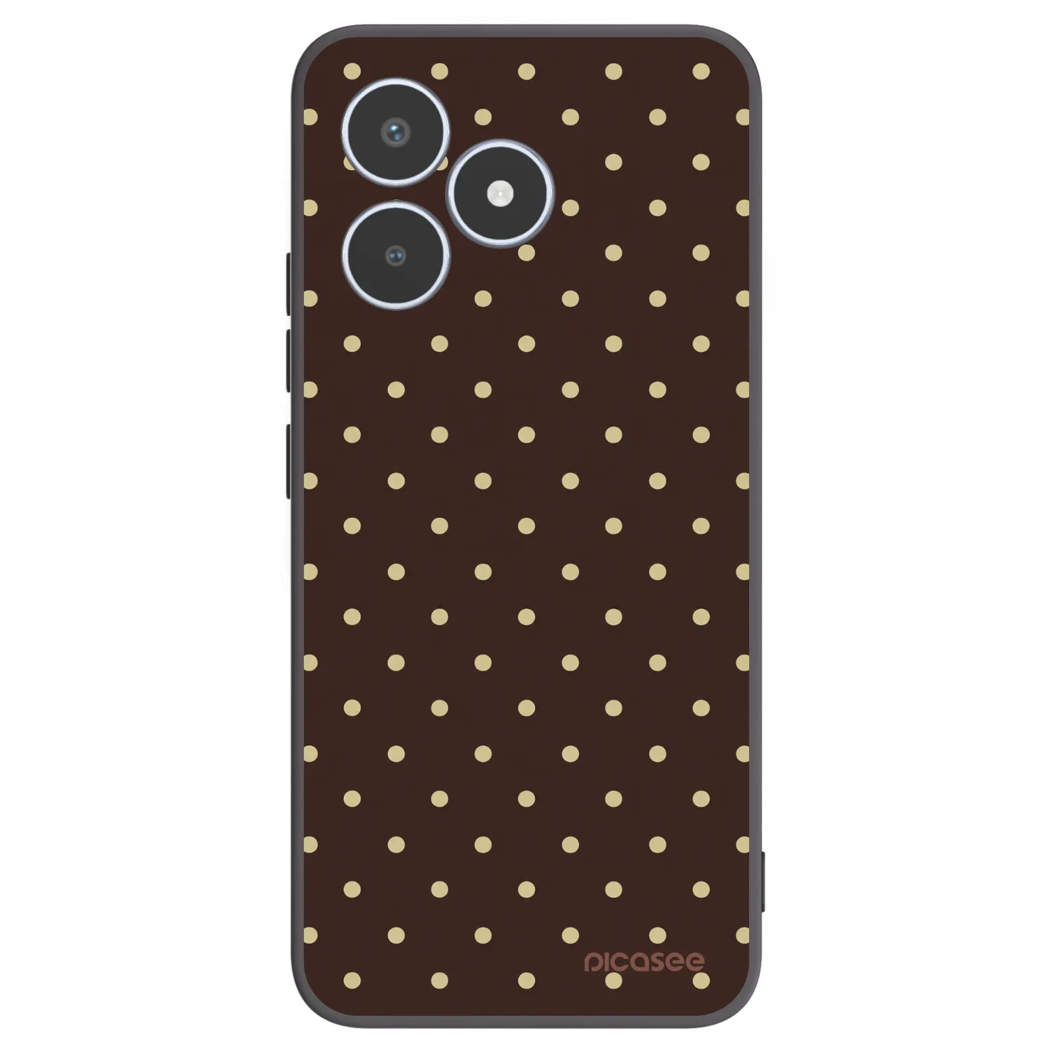 Picasee husă neagră din silicon pentru Realme C53 - Vanilla Dots & Chocolate