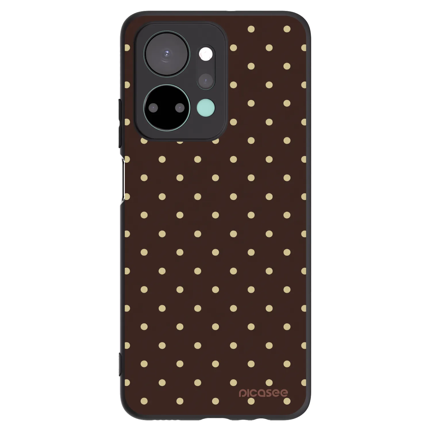 Picasee husă neagră din silicon pentru Honor X7a - Vanilla Dots & Chocolate